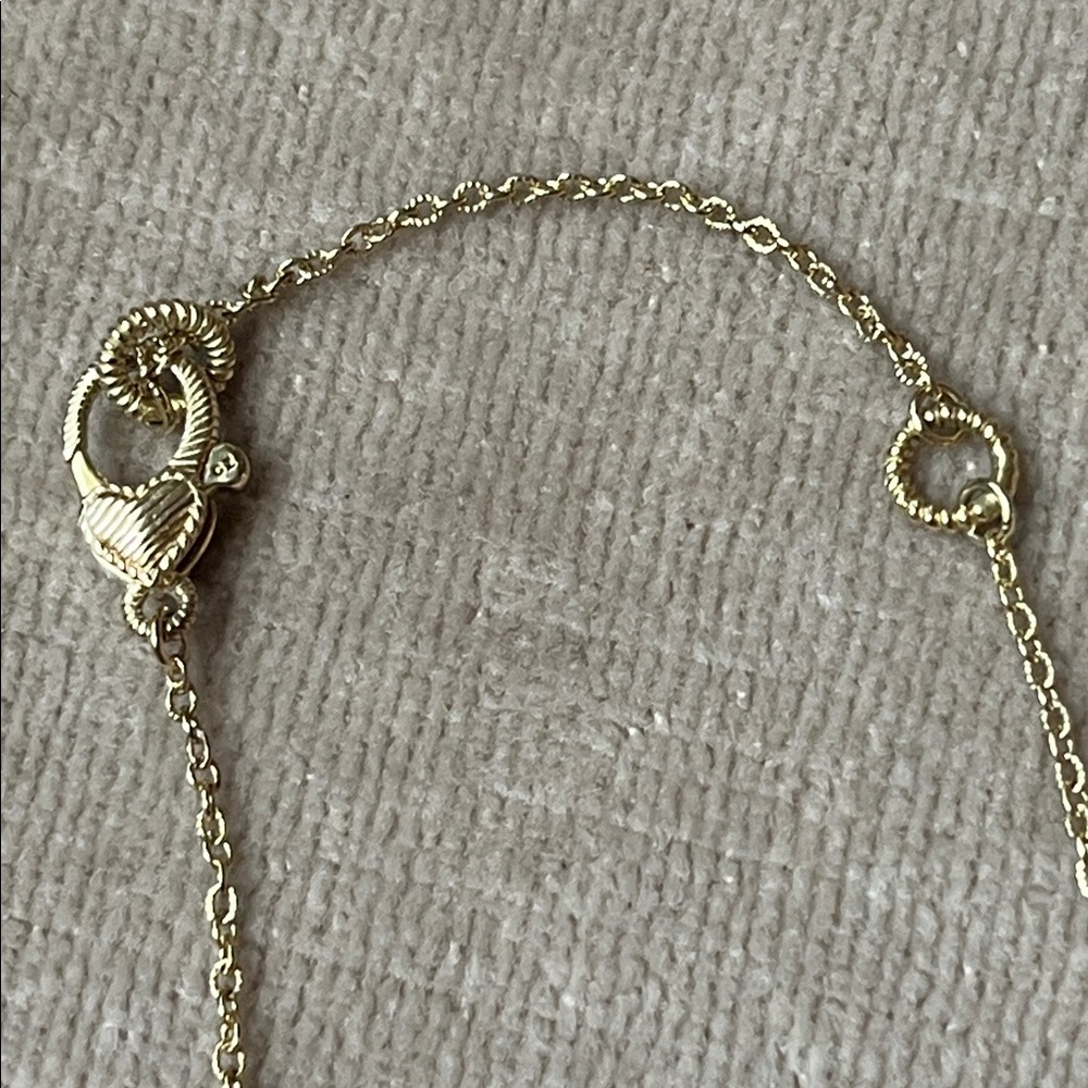 Judith Ripka Gold Clad Silver 925 Necklace w Cubic Zirconia Square Pendant NWOT - Picture 7 of 16